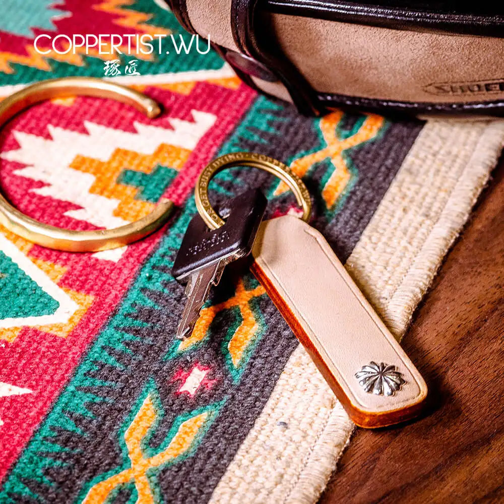 Автомобильный брелок COPPERTIST.WU из натуральной кожи ручной работы винтажный хиппи