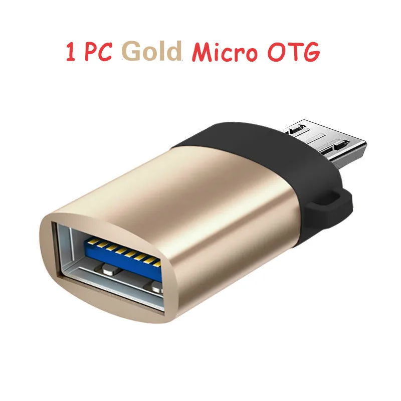 Gold for Micro USB USB 3,0-type C type-C OTG адаптер Micro USB OTG конвертеры USB C USB-C лента C Tape-C OTG для samsung huawei LG Xiaomi Tablet - Цвет: Gold for Micro USB