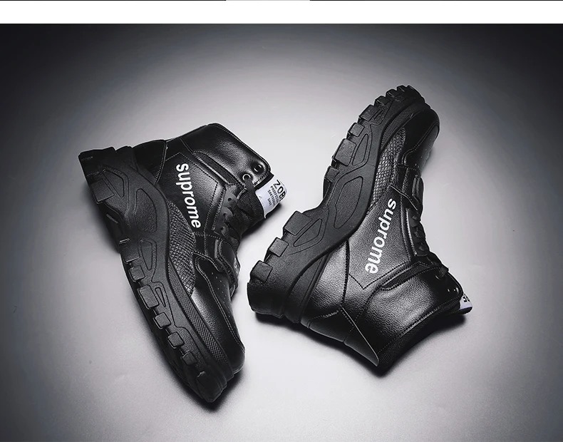 Брендовые кожаные мужские ботинки осенне-зимние теплые ботинки Martens с высоким берцем мужские повседневные кроссовки Dr. Обувь для мотоцикла Clunky