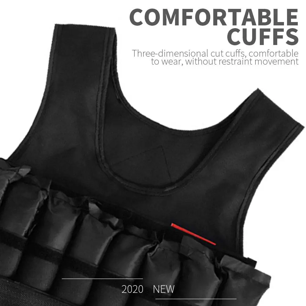 50kg Loading Weight Vest For Training Exercises Fitness Jacket Gym Workout Boxing Waistcoat Adjustable Jacket Sand Clothing