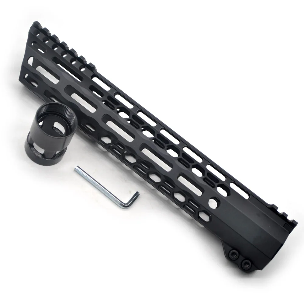 Aplus 11 дюймов Длина Сверхлегкий косой срез Дизайн M-lok Handguard рельсовый зажим Picatinny Mount System_black анодированный