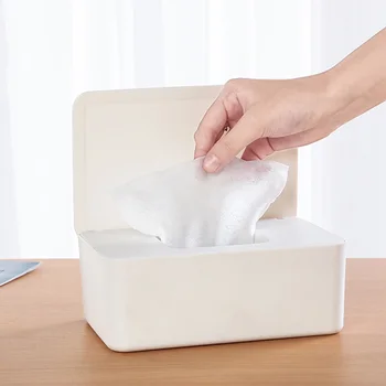 

1pcs Household Kitchen Dustproof Removable Tissue Storage Box Case Wet Wipes Holder with Lid for Home Office Desk Tissue Boxes