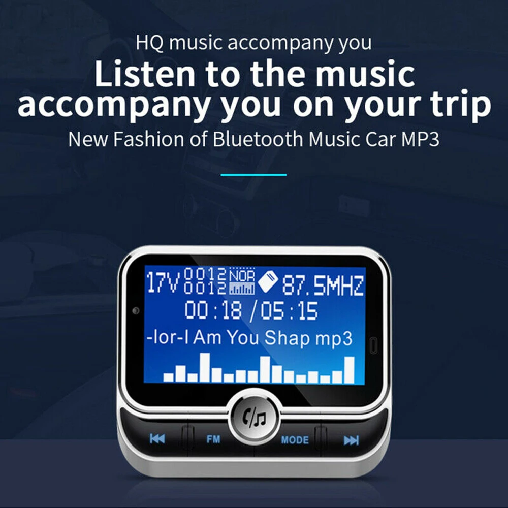 BC32 автомобильный Bluetooth fm-передатчик 1,8 дюймов Большой экран Автомобильный MP3 Автомобильный Bluetooth Handsfree телефон Серебряный
