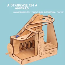 Новые Ремесла мраморные скалолазание лестницы вручную вращающиеся мраморы на лестницах дети и взрослые головоломки игрушки