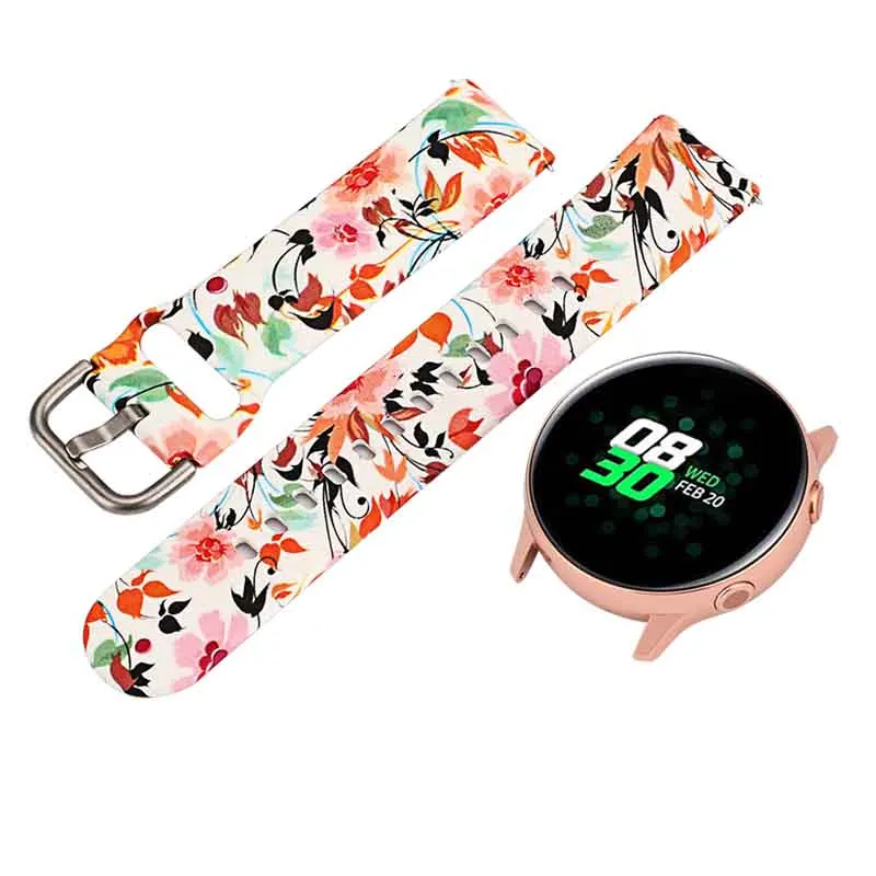 D Браслет ремешок для Huami Amazfit bip Youth Correa наручные часы ремень для samsung Galaxy Active 42 мм gear S2 Garmin Vivoactive Band - Цвет: D