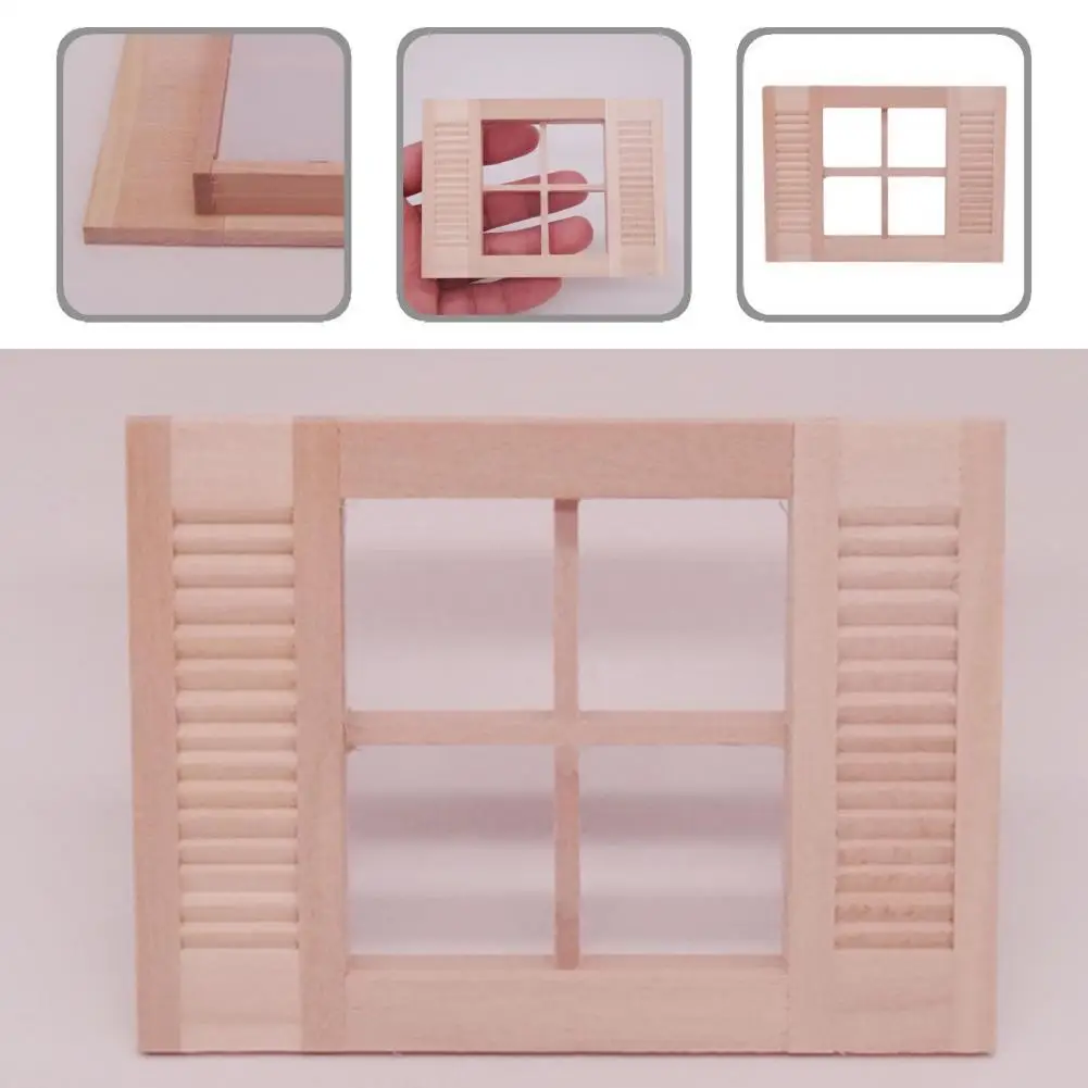 Exquisite Smooth Surface Miniature Model 4-Grid Blind Window for Decoration | Игрушки и хобби