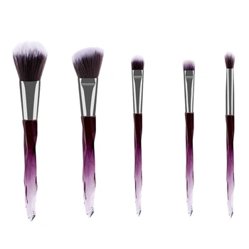 

Purple Fiber Bright Transparent Crystal Diamond Makeup Brush Blush Foundation Eye Shadow Brush