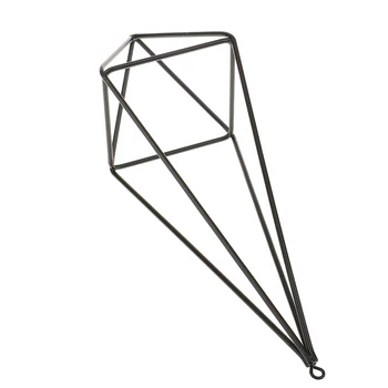 

Freestanding 26cm Hanging Metal Tillandsia Air Plant Rack Holder Pot Black