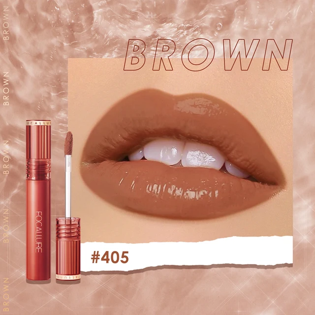 FOCALLURE Shiny Nourish Lip Gloss 17 Colors Liquid Lipstick Waterproof Long Lasting Moisturizing Lipgloss Lip Makeup Cosmetics 405