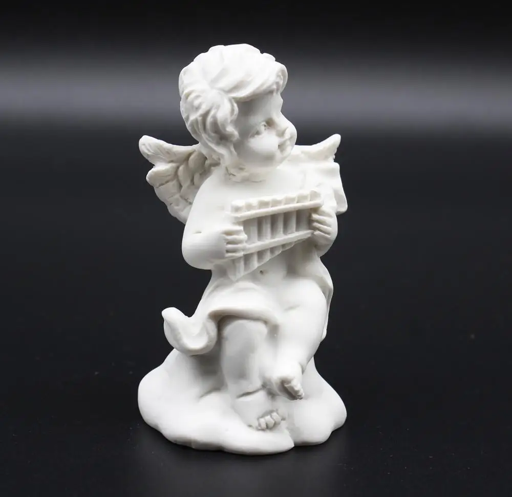 Новинка 1:12 миниатюрный кукольный домик 2,5" белый резиновый Cherub украшение куклы прекрасный подарок ребенку 4 шт
