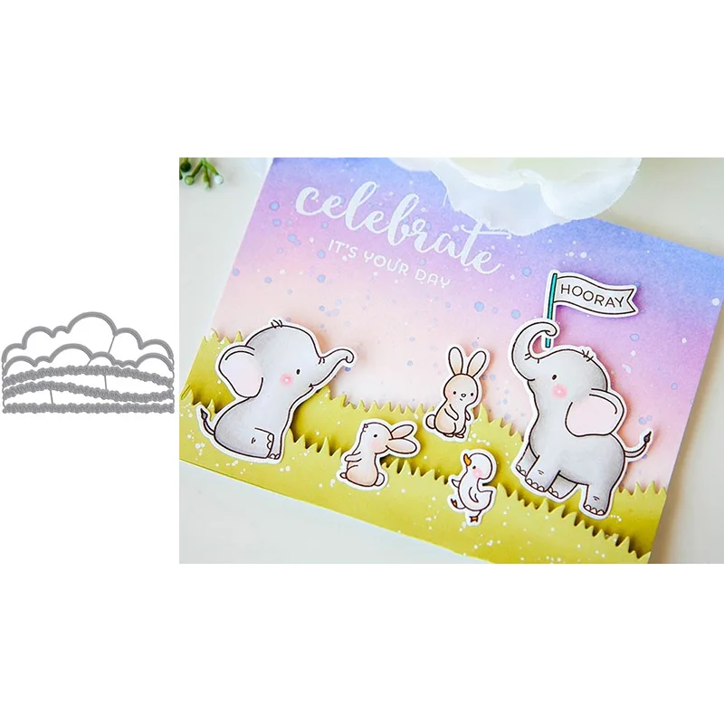 Waves Clouds Shape Metal Cutting Dies Stencil For Scrapbooking Album Embossing DIY Gift Card Handcrafts Templates Tools Models | Дом и сад