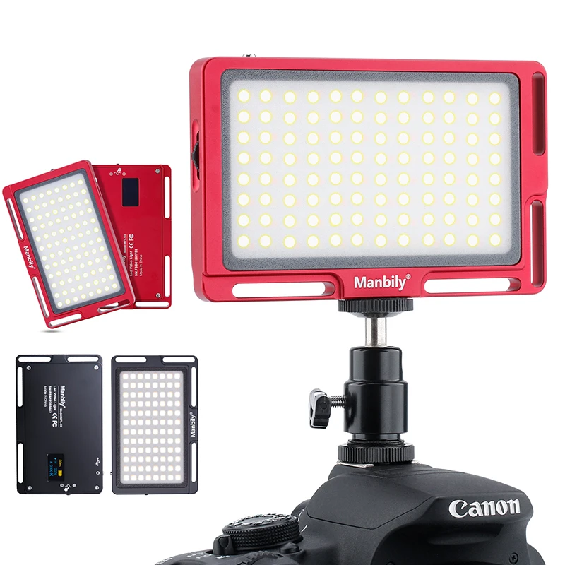 Manbily MFL-06 мини-видео светильник 180 светодиодов ультратонкий 4500 мАч фотографический светильник ing 3000 K-6500 K для камер аксессуары