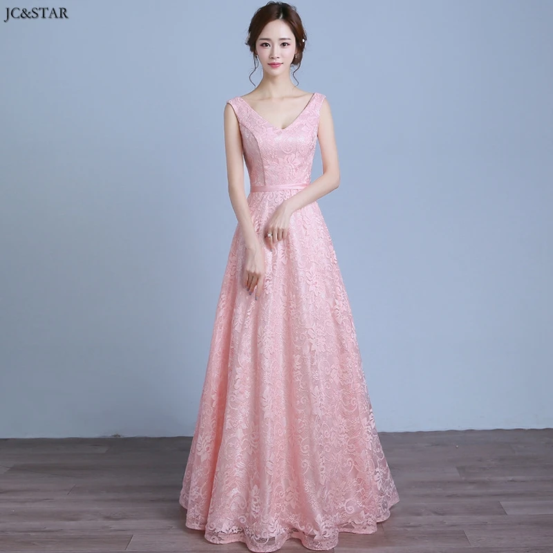 Vestidos noiva cor de rosa, новинка, кружевное сексуальное розовое свадебное платье трапециевидной формы с v-образным вырезом, длинное платье для гостей, vestidos para bodas tallas grandes