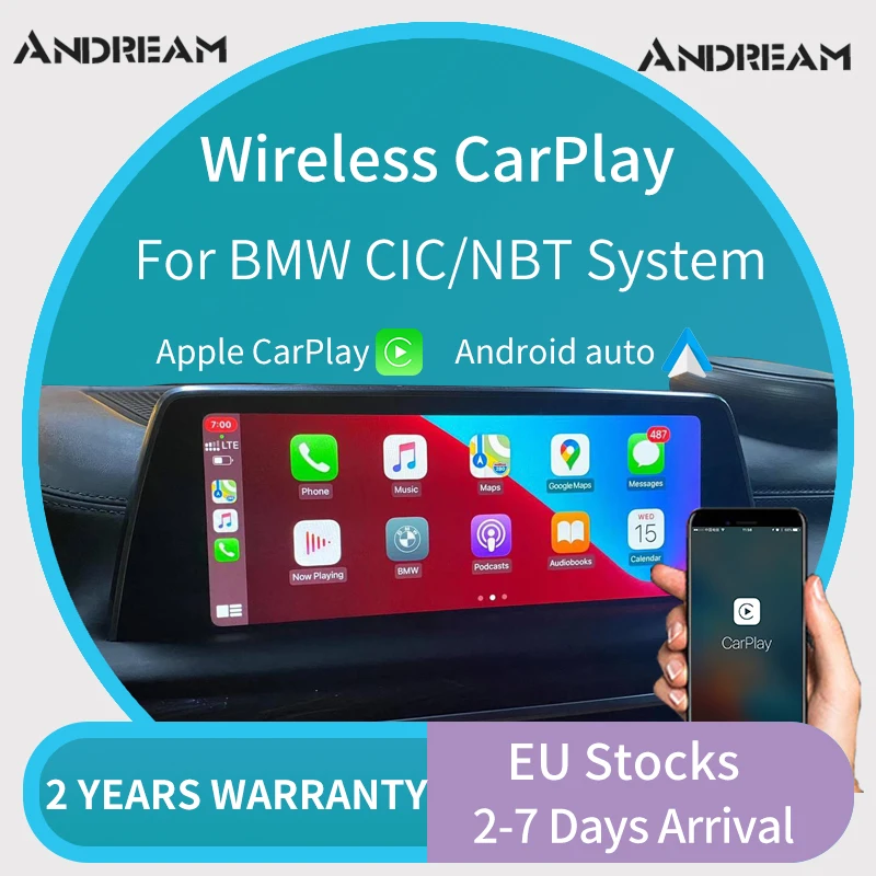 Andream Apple Carplay Беспроводная для BMW Mini NBT/CIC система 6 5/8 8 дюймов экран 2010 2016 Android