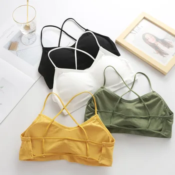 

Sexy Tube Top Women Bra Crop Tops Seamless Underwear Female Sleeveless Lingerie Beauty Back Cropped Bra Bandeau Top Tank