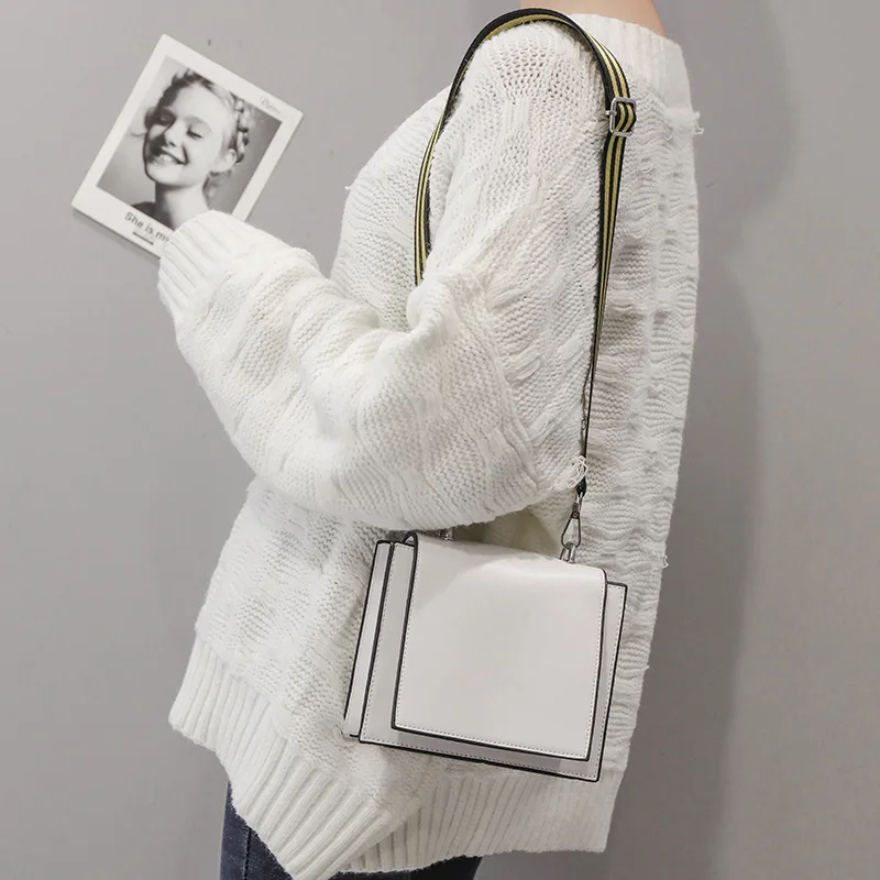 

Dai xuan 2019 New Style Pu Fashion Korean-style Wide Strap Shoulder Oblique Trend Bag Hair