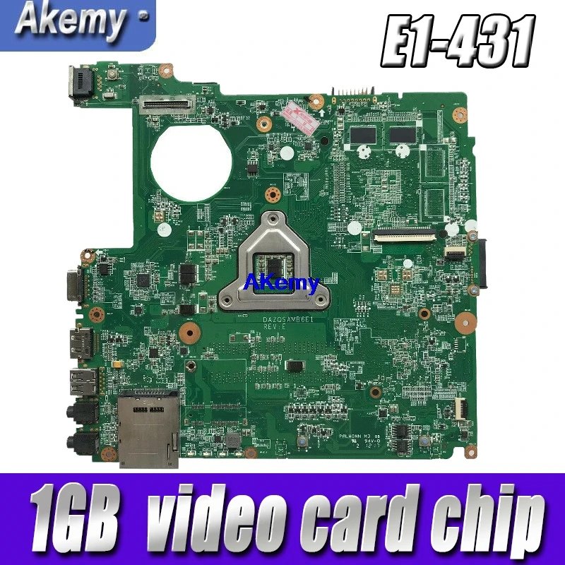 Laptop Moederbord Voor Acer E1-431 E1-471 Main Board DAZQSAMB6F1 DAZQSAMB6E0 W/1 Gb Videokaart Chip Laptop Moederbord Voor Acer E1-431 E1-471 Main Board DAZQSAMB6F1 DAZQSAMB6E0 W/1 Gb Videokaart Chip