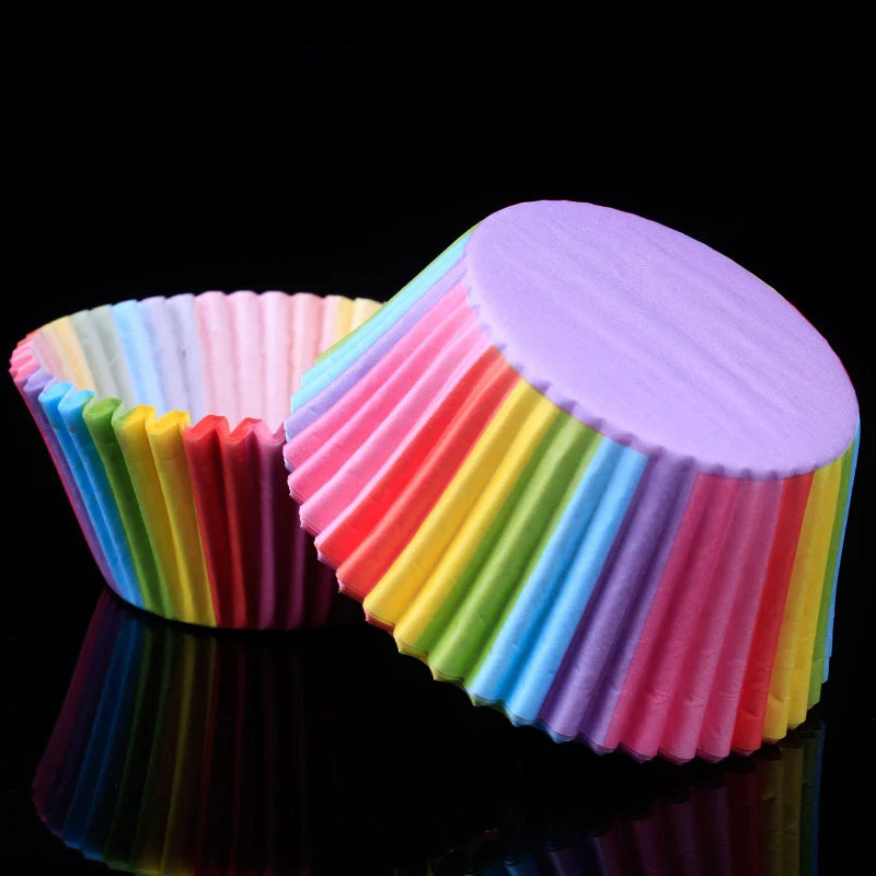 100pcs One set A1 100 шт./компл. торт Топпер DIY Бумажные Формочки для кекса День Рождения вечерние свадебные Семейные сборные изготовление кексов принадлежности для украшения торта инструменты - Цвет: 100pcs One set A1
