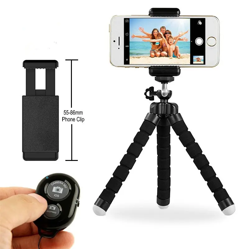 Flexible Mini Tripod Phone With E type Clip 1/4 screw hole Camera mini tripod For Smartphone & | Электроника