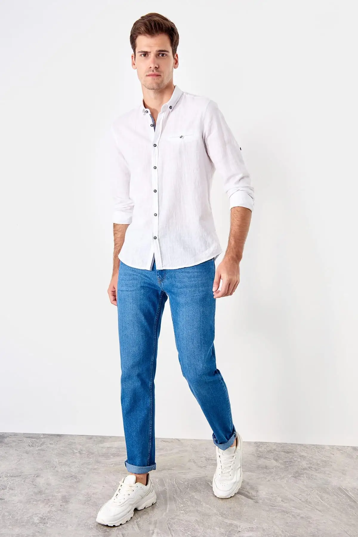 Trendyol Indigo Men 'S Regular Fit New Jeans TMNSS19KE0012