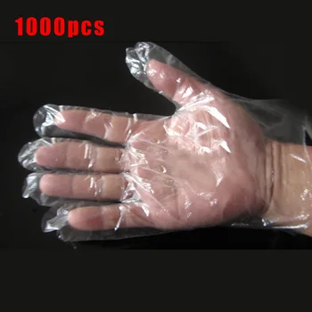 

1000PCS Disposable Gloves Clear Large Plastic Disposable Gloves For Kitchen Cooking Cleaning Accessories Brand New