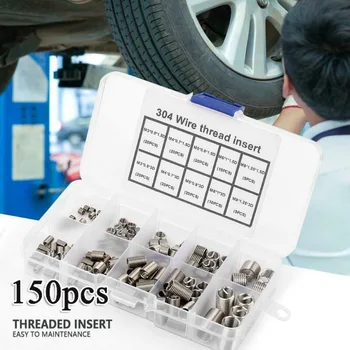 

150PCS /set Repair Coil Insert Stainless Steel 304 Thread W/ Box Insertion Kit