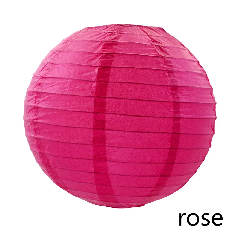 Rose 10-40 см Китайский бумажный фонарь принадлежности для новогодних праздников, дня рождения, свадьбы, вечеринки, украшения, подарок, ремесло, DIY Lampion фонарь - Цвет: Rose