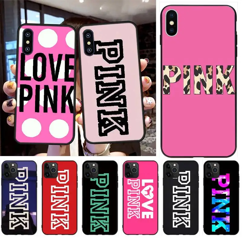

PENGHUWAN Pink vs Brand DIY Printing Phone Case cover Shell for iPhone 11 pro XS MAX 8 7 6 6S Plus X 5S SE XR case