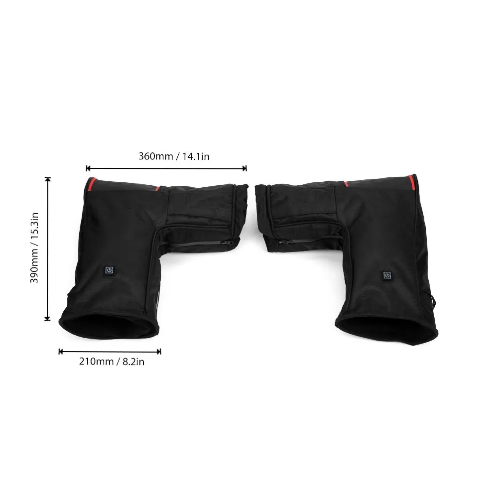 ATV Motorcycle Handlebar Mitts Heating Gloves Grip w/ Battery for Polaris for Yamaha Touring Adventure Scooter Snowmobile