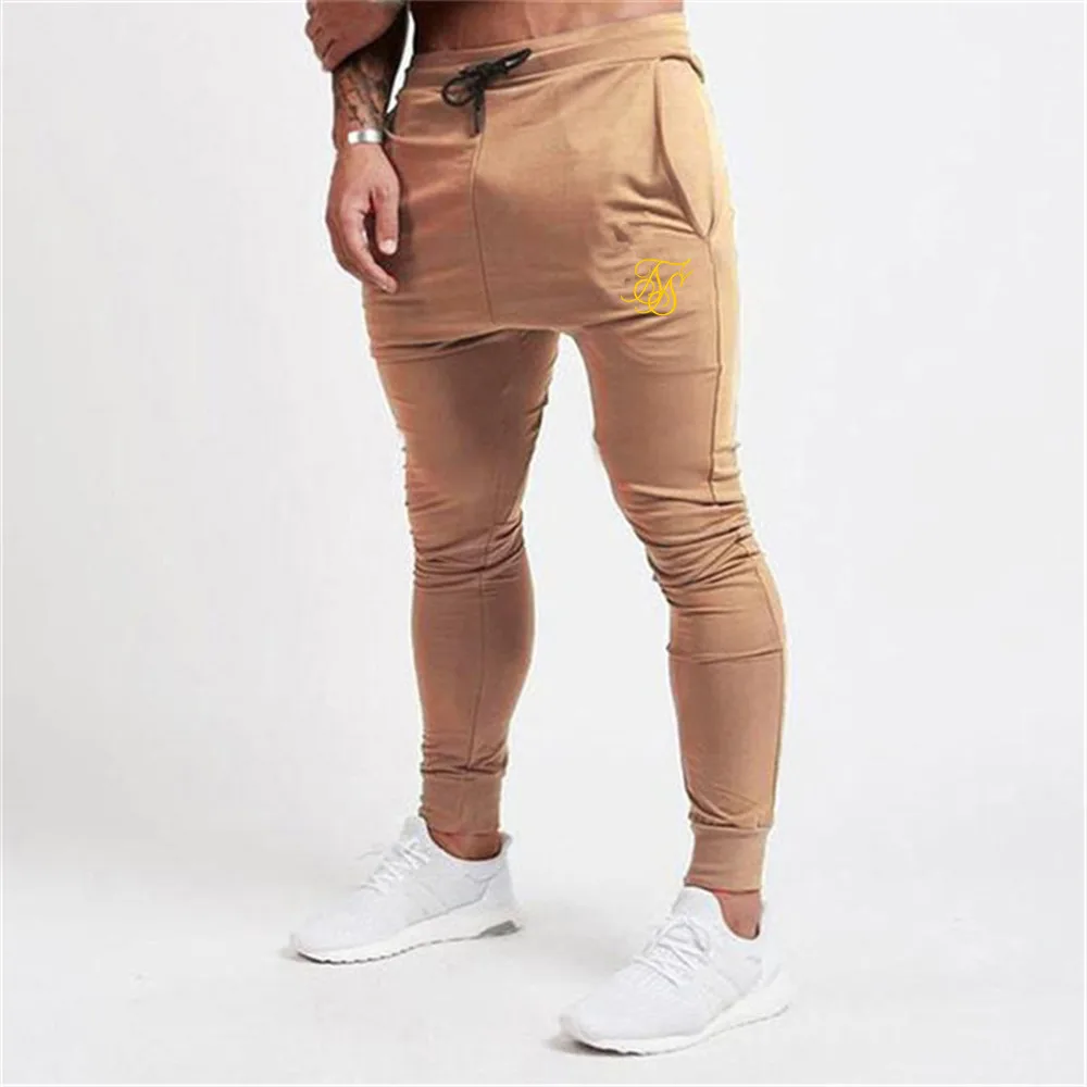 gym joggers Spring Autumn Gyms Men Joggers Sweatpants Sik Silk Men's Joggers Trousers Sporting Clothing The High Quality Bodybuilding Pants mens active wear pants Sweatpants