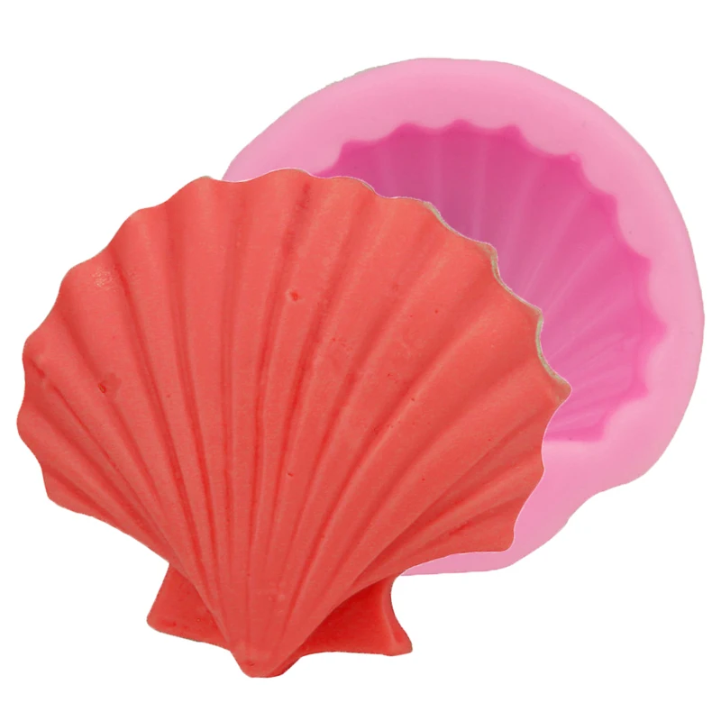 3D Sea Shell Silicone Molds for Soap Chocolate Form Fondant Soap Moulds Cake Decorating Handmade Soap Making