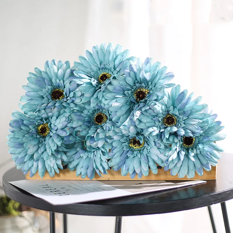 Стиль Gerbera искусственный букет гостиная стол модное украшение Искусственные цветы фотостудия съемки реквизит WSHYUFEI