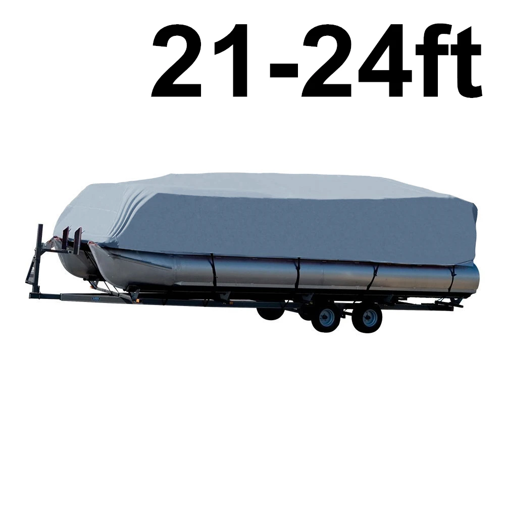 21-24ft 14-24ft для универсальных тяжелых лодочных чехлов 201D водонепроницаемый пылезащитный Trailerable чехол для Понтонной лодки пальто защита от дождя UV D45 - Цвет: 21-24ft