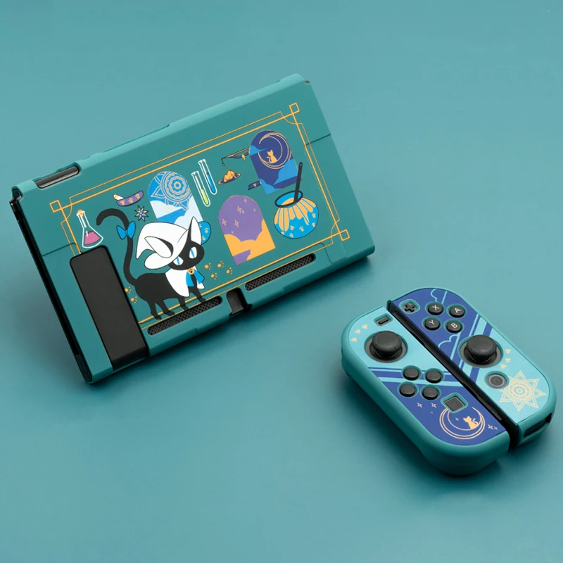

Protective Cover for Nintend Switch Split Shell Alchemy Cat Cartoon Fairy League Hard Cover Back Grip Shell For Nintendo Switch