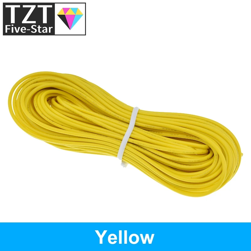 DIYTZT 1/3PCS 10M 1007 24AWG Anschlusskabel 80C / 300V Kabel DIY Elektrokabel Rot/Schwarz/Blau/Gelb – Detail 7