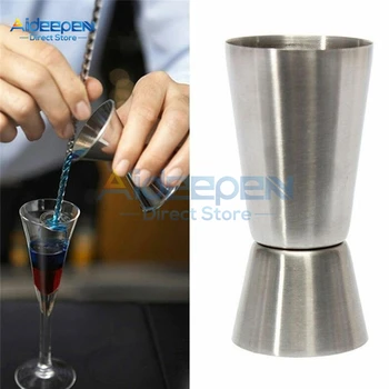 

25/50ML Stainless Steel Cocktail Measuring Jigger Double Jigger Measure Shot Drink Spirit Measure Cup Bar Accessories Bar Tools
