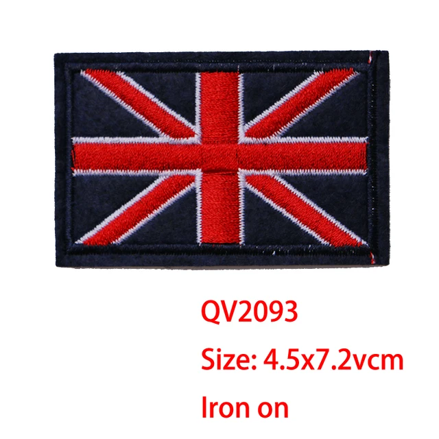 Buy Embroidered English Flag Union Jack Iron On Sew Applique Patch In Red, Blue And White Online In India - Foto 2