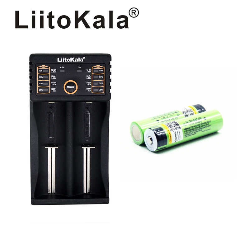 LiitoKala lii-202 USB 26650 18650 AAA AA умное зарядное устройство+ 2 шт NCR18650B 3,7 V 18650 3400mAh литий-ионная аккумуляторная батарея(без PCB
