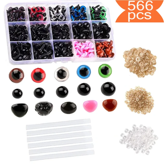 586Pcs Plastic Safety Eyes and Noses for Stuffed Animals Needle Felting  Eyes Kit