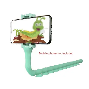 

Caterpillar Phone Holder Bracket Creative Cute Lazy Mobile Phone Support Multifunctional Silicone Suction Cup Holder