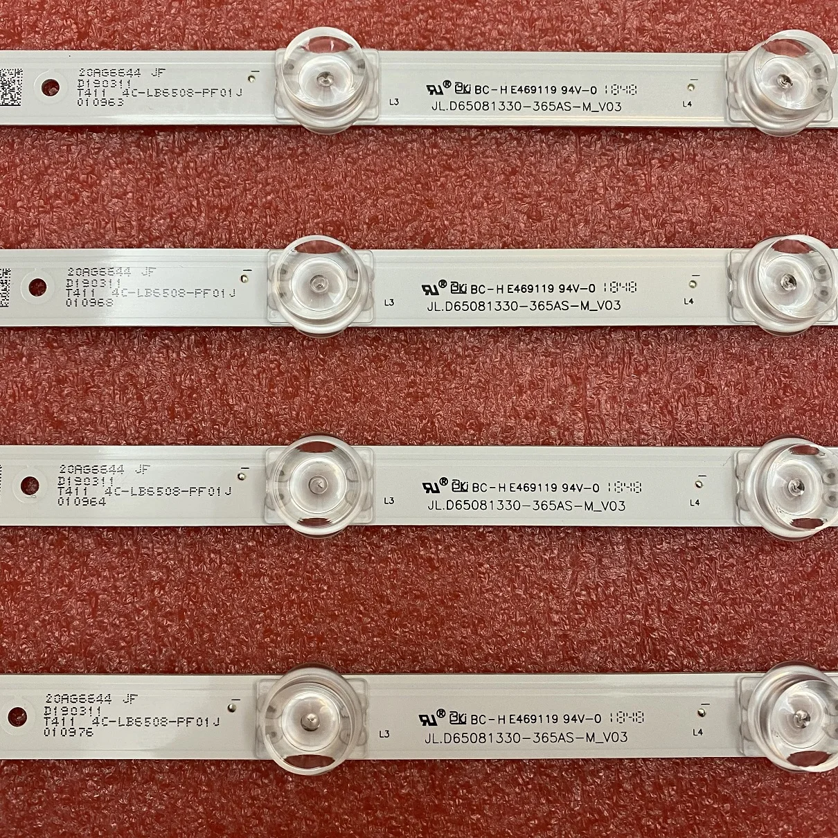 LED backlight strip 8LED for GIC65LB51_3030F2.1D 4C-LB6508-ZM02J TCL 65EP640 65P8 65S421 65S423 65s425 LVU650NDEL MD9W00 4