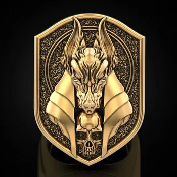 New 2020 The ring of Anubis The Egyptian God of death golring-platedwerewolf ring