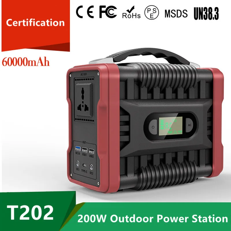 GKFLY AC 220V 60000mAh Generator Battery Charger 200W Portable Power Station Outdoor Emergency Supply Camping Bank | Автомобили и