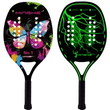 Professional 3K Carbono Beach Tennis Paddle Racket Soft EVA Face Raqueta For Adult Tenis Equipment