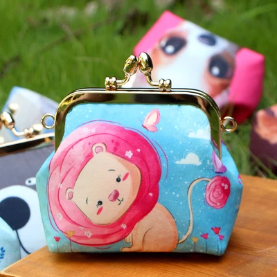 21 Прекрасный мультфильм животное 10 см золотая квадратная сумочка Рамка DIY замок-поцелуй для сумки материал посылка портмоне наборы не готовой продукции - Цвет: 21