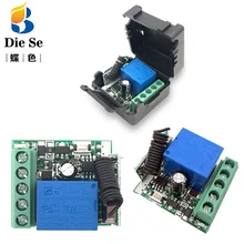 Controle remoto rf de 433 mhz dc 12v 24v 10a 1ch, receptor de relé universal para garagem/porta/luz/led/fanner/motor/transmissão do sinal