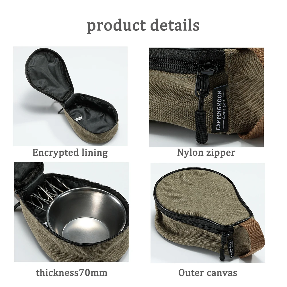 Sierra Cup Bag Carry Storage Bag For Sierra Cup Cotton Canvas Camping Outdoor Hiking Accessories