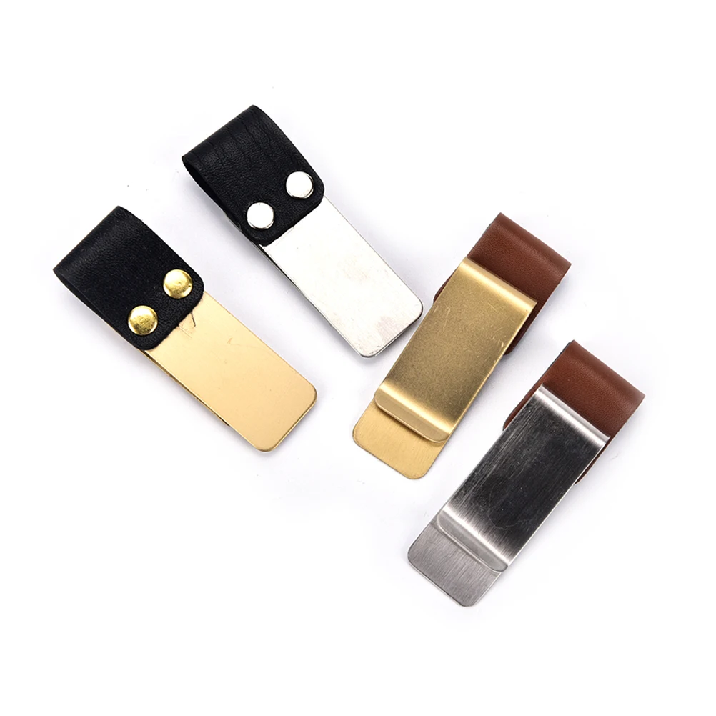 Metal Leather Pen Holder Brass And Stainless Steel Pencil Clip For Genuine Leather Notebook Journal Diary