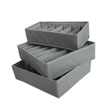 

3pcs/set High Capacity Clothes Organizer Pouch Suitcase Case Portable Household Travel Underwear Bra Sock Tie Storage Bag Box
