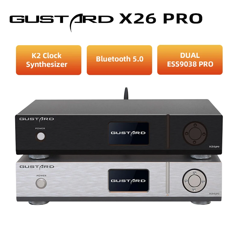 Декодер Gustard X26 PRO MQA DAC ESS9038 * 2 Bluetooth 5 0 K2 синтезатор часов X26PRO DSD512 PCM768KHz | Электроника